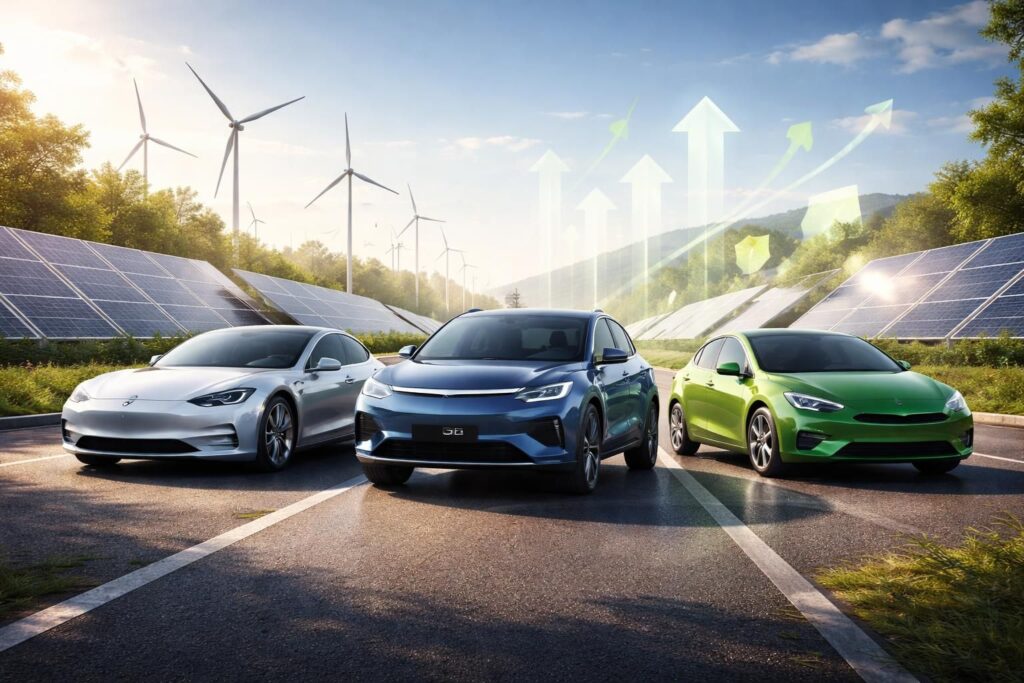 Diversifier avec l’automobile électrique grâce à Tesla, BYD et les ETF mobilité verte
